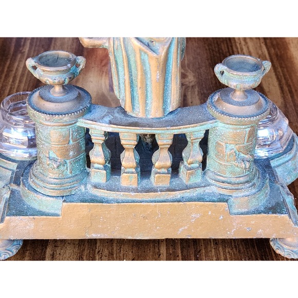 Antique/ Vintage Set of 3 Bronze Candle Holders - Picture 7 of 16